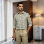 Gingham Check Shirt-K2T5
