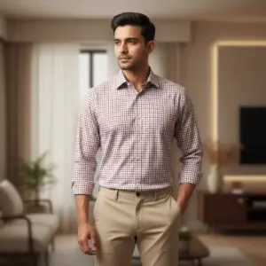 Micro-Check Shirt-K2T6